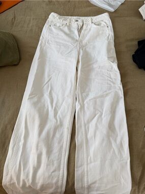 Mango (MNG) White Waistband Denim